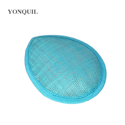 13 CM Sinamay Teardrop Fascinator Base Material Feminino de Chapelaria Base para Chapéus de Coquetel Acessórios de Cabelo DIY para Festas