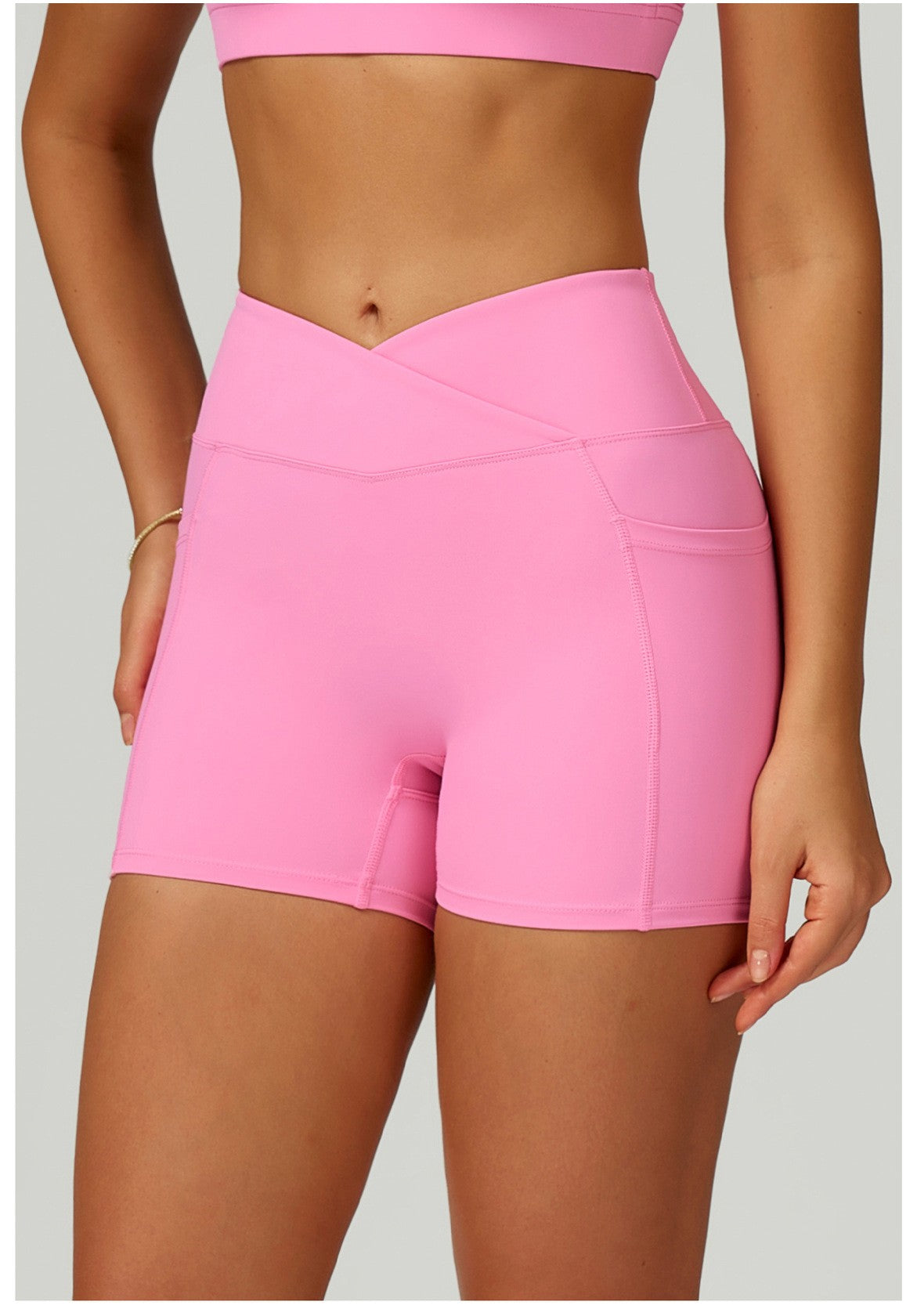 Cycling Shorts Cross Waist Head Yoga Shorts High Waist Workout Fitness Lift Butt Fitness Tights Gym Running Body Shaper Pants