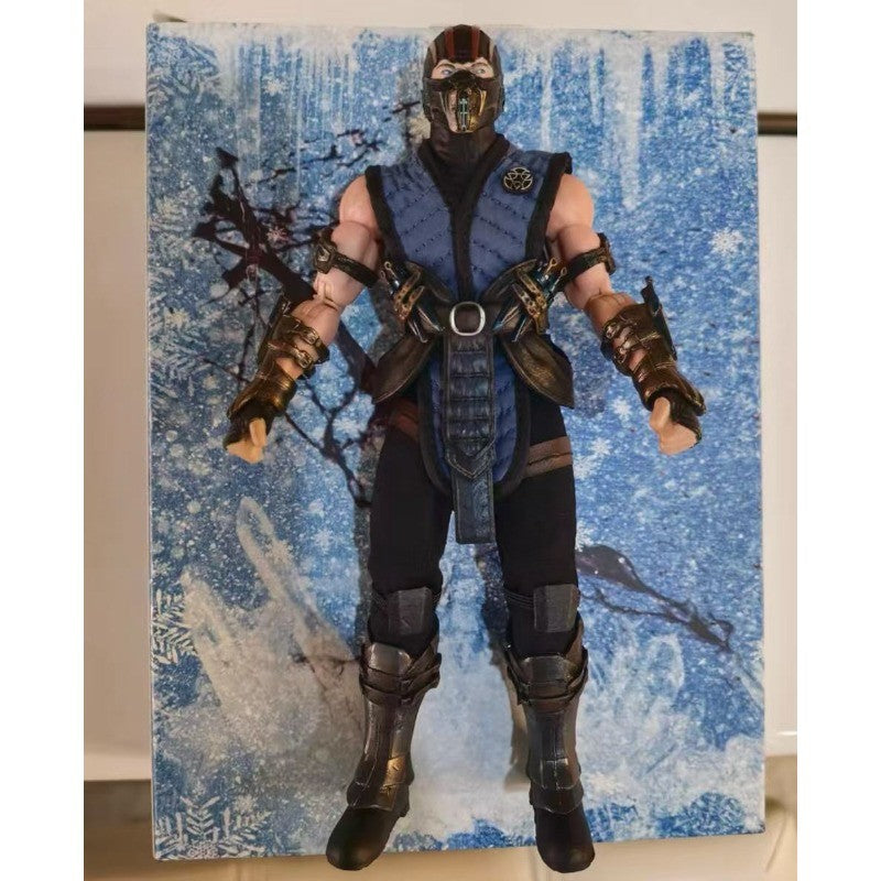 Original Em Estoque Brinquedos JMToys ZK001 1/12 Mortal Kombat Figuras Sub-Zero Action Anime Figure Modelos Clássicos Sub-Zero