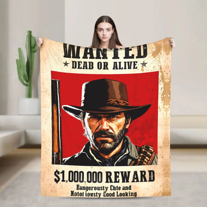 Arthur Morgan Cowboy Movie Game Blanket Super Warm Throw for Outdoor Travel Bedding Custom Quality Bedspread