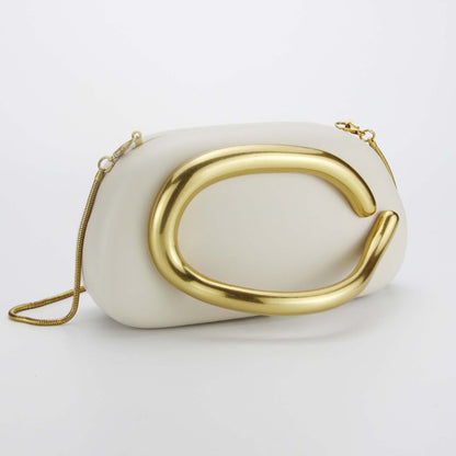 Box Bag Metal Details Crossbody Pu Leather Clutch Shoulder Luxury Brand Handbags Women's Handbag Ladies Female Evening Purse Red