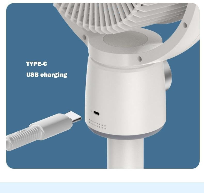 USB Charge-in Use Air Circulation Fan Household Electric Fan Turbine Silent Convection Floor Fan Timing, Operated Mini Fan