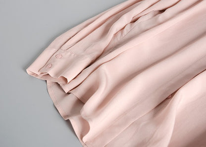 2025 Spring New Women's Silk Shirt Women's Long Sleeve 100% Mulberry Silk Blouse 16 MM White-collar OL Style Shirts For Women