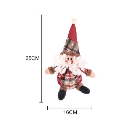 Christmas Dolls Tree Decor Standing Santa, Snowman and Reindeer Figurines  for Home Decor Birthday Gifts Merry Christmas