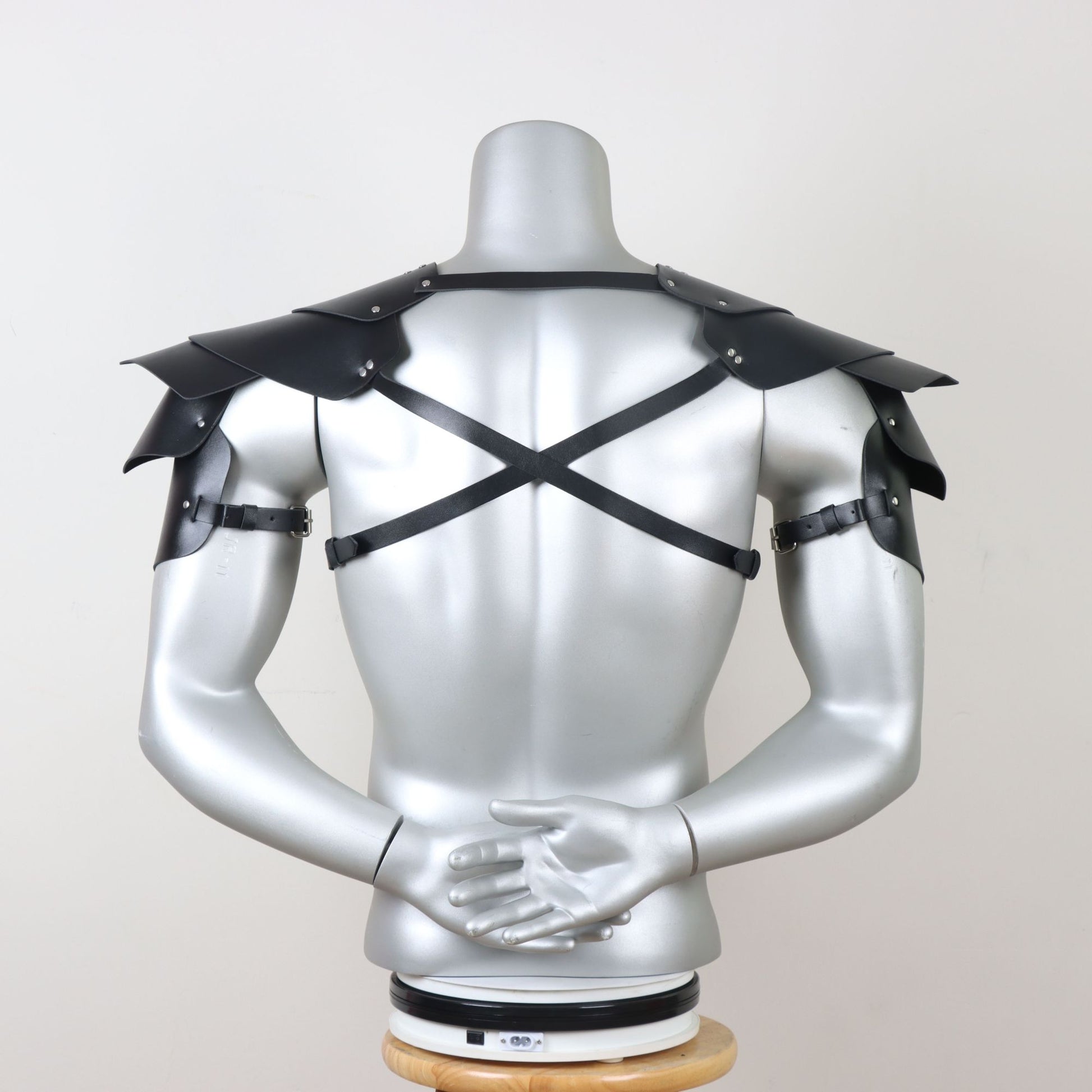 Medieval Viking Armor Leather Shoulder Harness Renaissance Style Cosplay Accessory, Adjustable Straps, Cool and Handsome Theme
