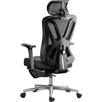 p5 ergonomic office chair, desk chair with adjustable lumbar support and height, comfortable mesh computer chair with footrest