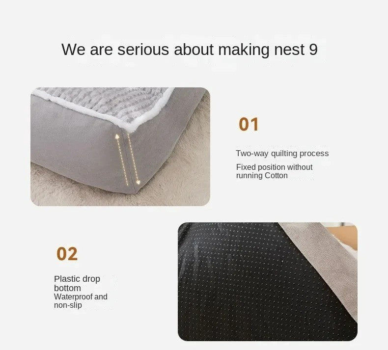 Cama de Cachorro Pequeno para Inverno Pet Sofá Quente Cesta de Halloween Tapete Médio Almofadas Almofada Grande Acessórios para Filhotes Cama para Cães Grandes