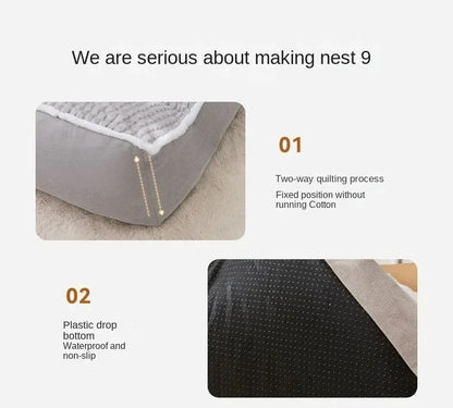 Cama de Cachorro Pequeno para Inverno Pet Sofá Quente Cesta de Halloween Tapete Médio Almofadas Almofada Grande Acessórios para Filhotes Cama para Cães Grandes