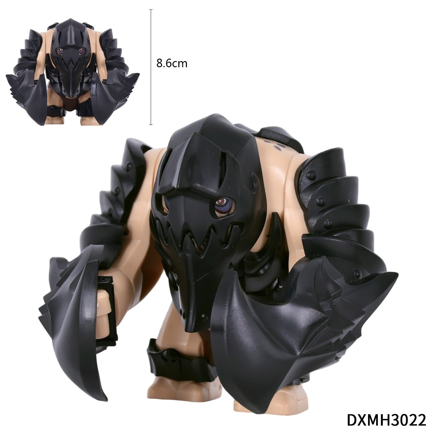 Medieval Cave Troll Building Blocks Weathered Rust Armor Rich Accessories Large Posable Brick Figure Fantasy Collectible Toy