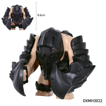 Medieval Cave Troll Building Blocks Weathered Rust Armor Rich Accessories Large Posable Brick Figure Fantasy Collectible Toy