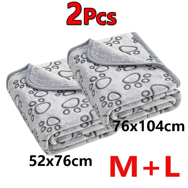 2 Peças Macia Fofa Manta para Pets de Alta Qualidade Desenho Animado Bonito Pata Tapete para Cães Gatos Quente e Confortável