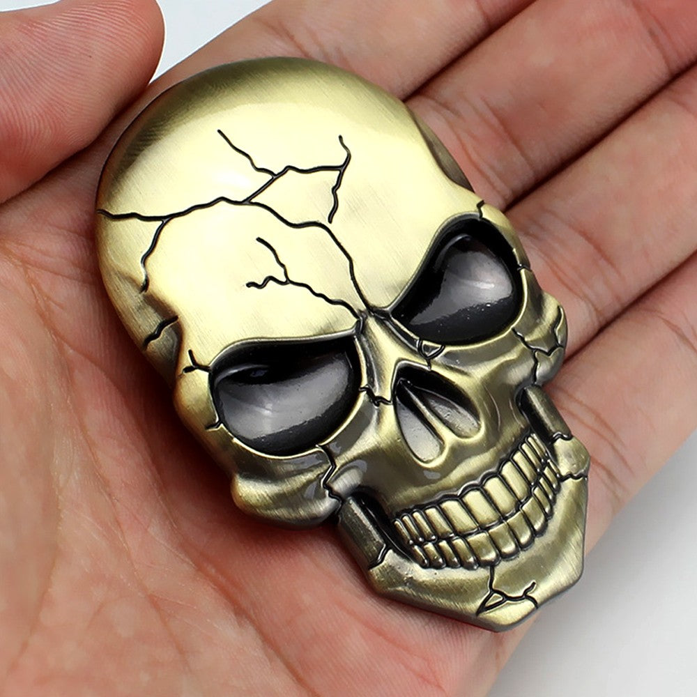 1Pcs 3D Metal Devil Skull Car Emblem Sticker Chrome Auto Badge Sticker Bumper Decal for Car SUV Truck Motorcycle