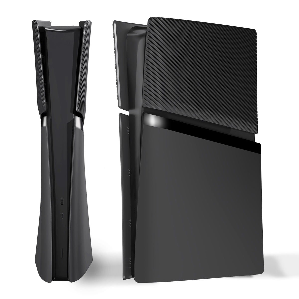 eXtremeRate For ps5 Slim Digital Edition Console Replacement Cover Side Panel & Faceplate & Back Plate With Cooling Vent - Black