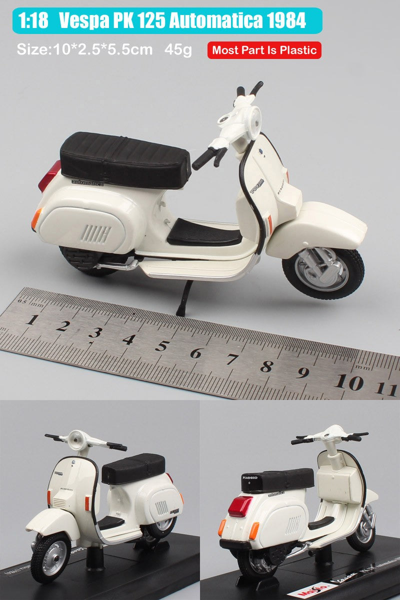Maisto 1/18 Piaggio Vespa Scooter 98 PK 125 GTR P150X 300 MP5 Primavera GTS 125CC 150CC 946 Moto Miniatura de Brinquedo de Metal