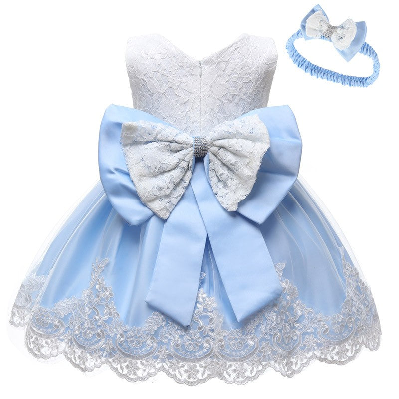 LZH Baby Girl Dress Newborn Clothes Princess Dress+Headwear For Toddler Birthday Wedding Christening Infant Party Christmas Gown