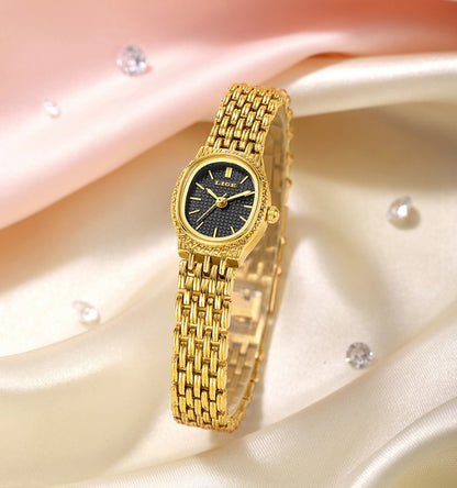 LIGE Golden Women Wristwatch Small Dial Ladies Gold Watch Bracelet Jewelry Quartz Lady Watch Compact Stylish Luxury Women Watch