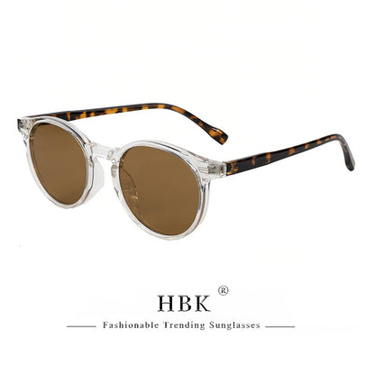HBK Óculos De Sol Masculino Polarizado Redondo Armação TR90 Fashion Óculos De Sol Feminino Dirigir Esportes UV400 Lunette De Soleil Homme