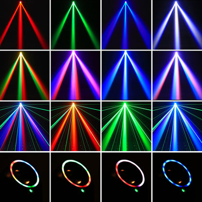 U'King Mini 30W Spot Beam Moving Head Light LED 4IN1 RGBW Effect Strobe Stage Light DMX Sound Activated DJ Disco Bar Party Light