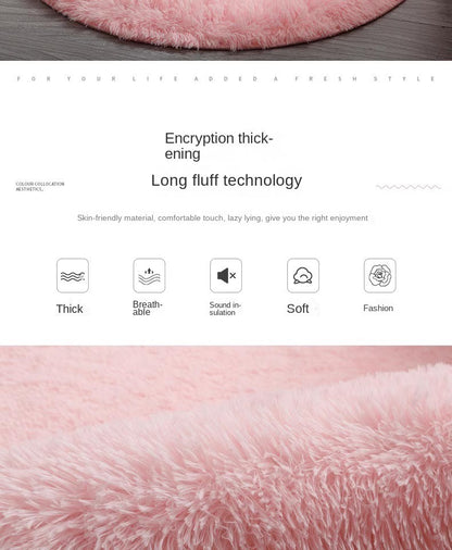 Tie-Dye Oval Living Room Rug Comfortable Soft Home Decor Floor Cushion Sofa Eend Table Bedroom Fluffy Non-Slip Plush Bed Rug