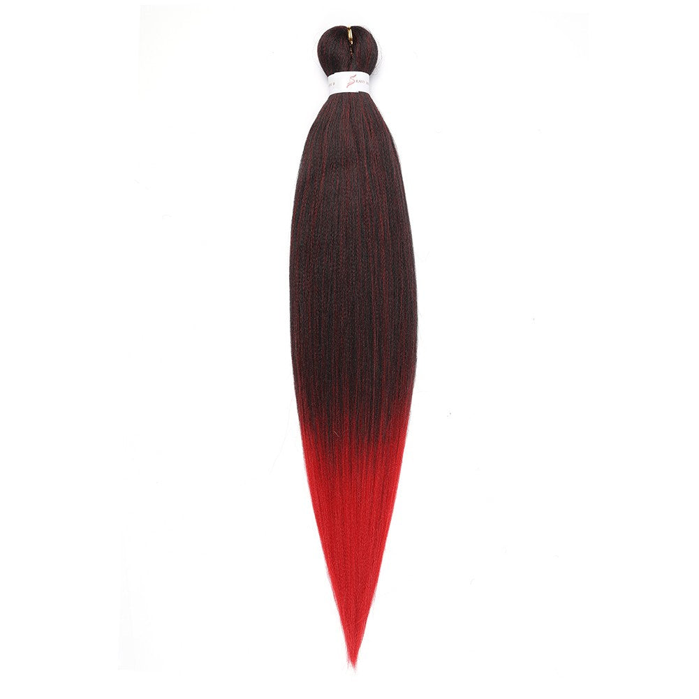 Cabelo Sintético Trançado Pré-esticado Profissional Sem Coceira Fibra Que Sela Em Água Quente 30'' Ombre Textura Yaki Extensões de Cabelo para Trança