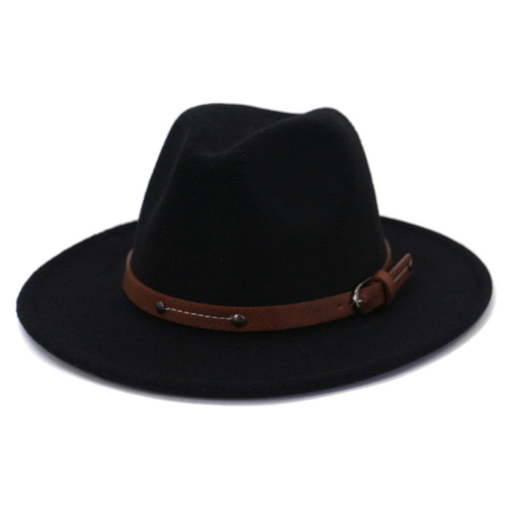 Fedoras Winter Hat For Women 59-61CM Men Panama Felted Jazz Hats New Trilby Church Cap sombreros de mujer