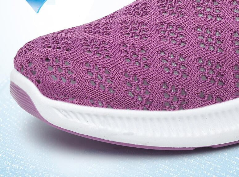 New Summer Fashion Women Shoes Mesh Sports Shoes Breathable Flats Soft Sole Casual Sneakers