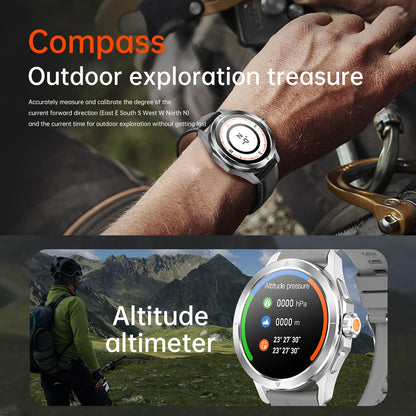 Novo Para Xiaomi S4 Ultra Outdoor Sports Smart Watch Masculino 1,53 polegadas AMOLED NFC GPS Bússola Frequência cardíaca À prova d'água Chamada BT Smartwatch
