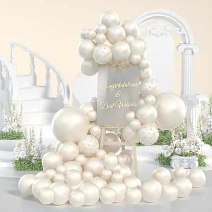 5/10/12inch Pearl Balloons Milk White Latex Balloons Birthday Wedding Decoration For Engagement Anniversary Bridal Shower Globos