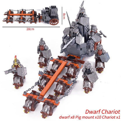 Soldado Asgard Medieval Anão LOTR Javali Cabra Carroça Animais Figuras Blocos de Montar Brinquedos Tijolos Senhor Presente Para Crianças
