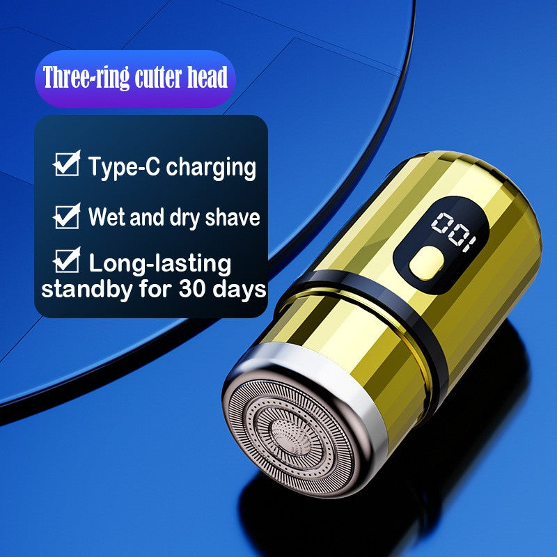 Mini Electric Shaver USB-C Rechargeable Shaver Waterproof Portable Shaver Powerful Travel Home Use Cordless Shaver