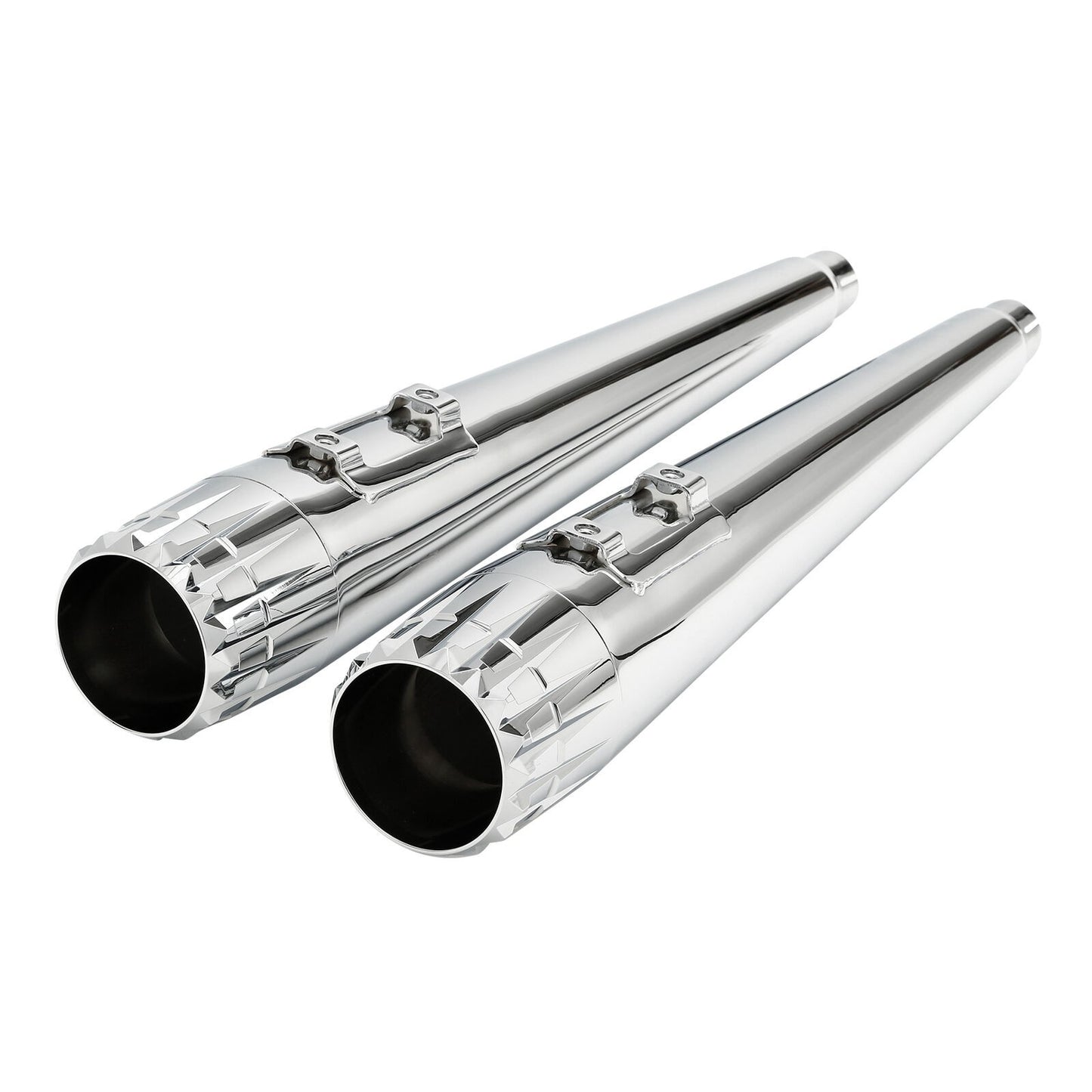 Motorcycle 4' Exhaust Pipes For Harley Touring Road King Models With Dual Exhaust 1995-2016 2015 2014 2013 2012 11 Black/Chrome