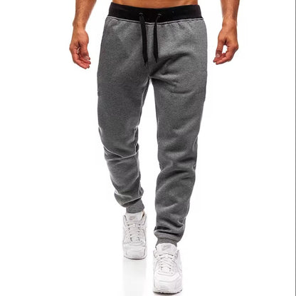 Mens Casual Pants Autumn Winter Fleece Sweatpants Men Running Jogger Sports Gym Trousers Fashion Solid Color Workout Long Pants