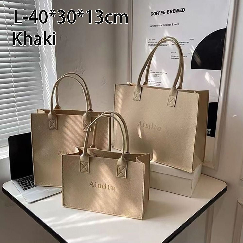 Fashion S/M/L Women Felt Shoulder Bag Simple Solid Color Messenger Bag Handbag Large Capacity Travel Casual Crossbody Bags