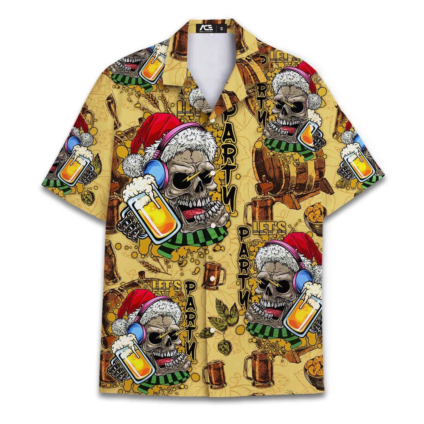 Christmas Hat Animal Graphic Blouse Santa Hawaiian Shirt Men Women Youth, Funny Raccoon Cat Shirts Holiday Aloha Xmas Outfit