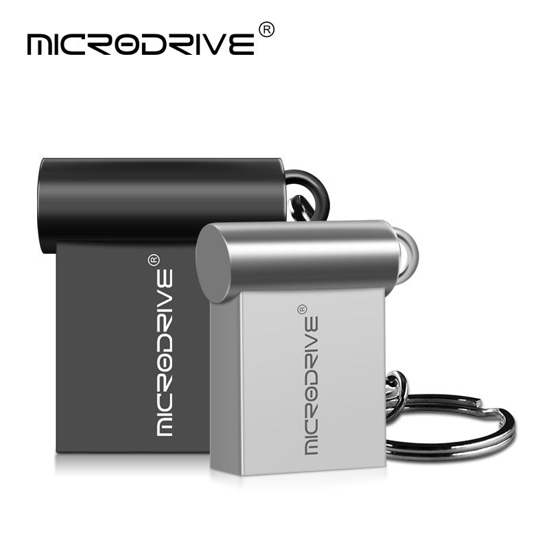 Mini PenDrive de metal Super Rápido 4GB 8GB 32GB USB Flash Drive cle usb Stick 64gb 128GB memória flash USB com chaveiro