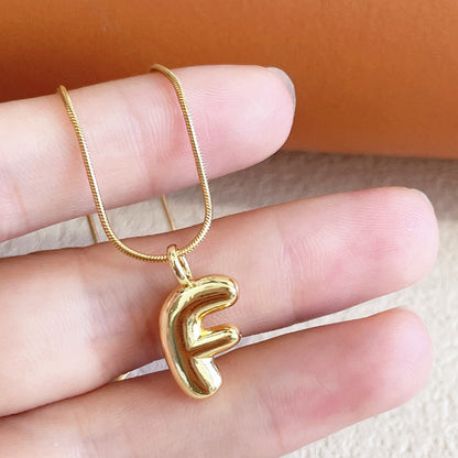 Colar de Aço Inoxidável com Pingente de Nome Letras A-Z do Alfabeto, Colares Minimalistas Iniciais para Homens e Mulheres, Presentes de Moda no Atacado