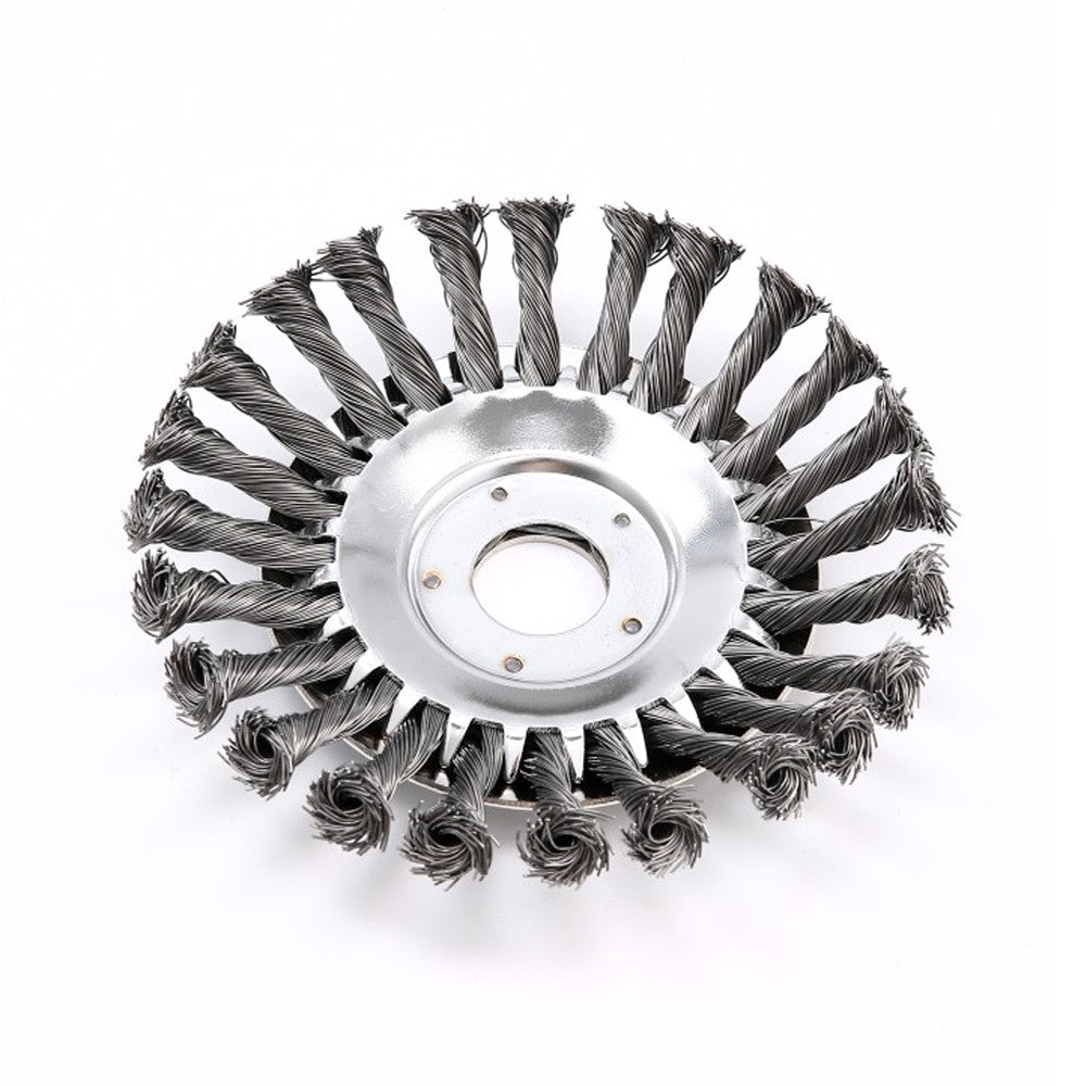 Lawn Mower Weeding Disc 8 Inch Wire Weeding Wheel Garden Tool Lawn Mower Accessories Twisted Wire Disc Type Wire Wheel