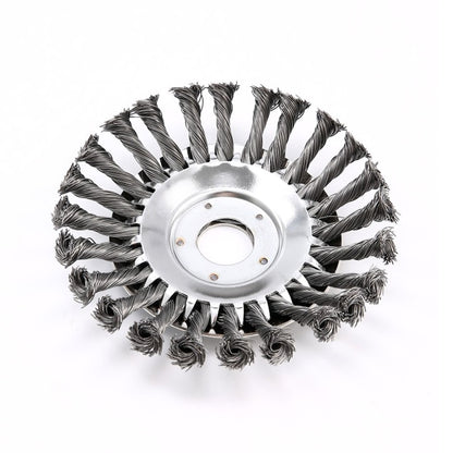 Lawn Mower Weeding Disc 8 Inch Wire Weeding Wheel Garden Tool Lawn Mower Accessories Twisted Wire Disc Type Wire Wheel