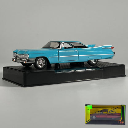1:32 Cadillac Eldorado Biarritz Classic Retro Car Carro de Brinquedo em Metal Fundido com Som e Luz para Colecionar Puxar para Trás Hobby