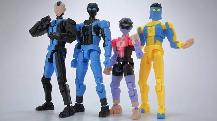 9L3D Impresso Invencível Menino Lucky13 Dummy13 Conquistar LEX Allen Super-heróis Anime Brinquedos Bonecos de Ação Modelo de Manequim Enfeites
