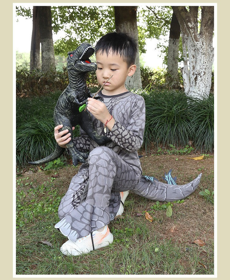 Monster Cosplay Animal Costume Dinosaur Halloween Bodysuit  Kid Boys Girl Funny Jumpsuit Carnival For Toddler Child Catsuit+Mask