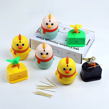 Silicone World Auto Pops-Up Toothpick Box Detachable Toothpick Storage Box Dispenser Home Automatic Push-type Toothpick Holder