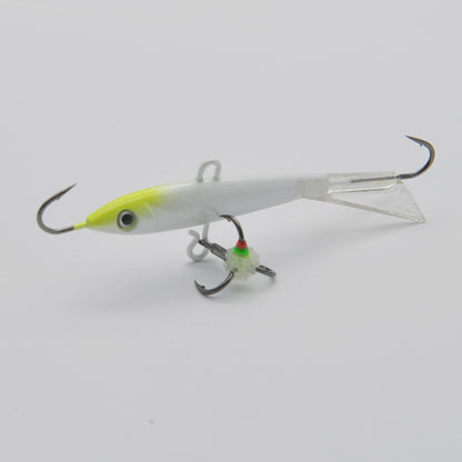 Iscas de Pesca no Gelo com Asas Glide Tail Jigging Vertical para Robalo, Perca, Walleye, Lúcio e Peixe-Sol