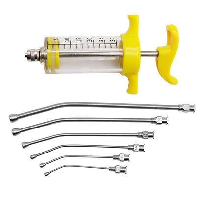 Kit de Seringa para Alimentação de Aves de 10ml-50mL com 6 Peças de Tubo de Gavagem Curvo Seringa de Leite Agulha para Alimentação de Líquidos para Pets