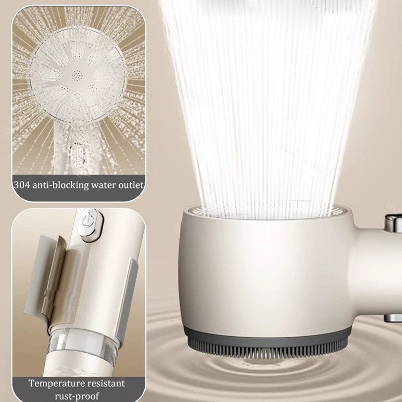 Novo Chuveiro de Mão com Filtro de Chuveiro, Impulsionador de Chuveiro, Grande Saída de Água, Purificador Universal, Conjunto de Chuveiro para Banheiro e Casa