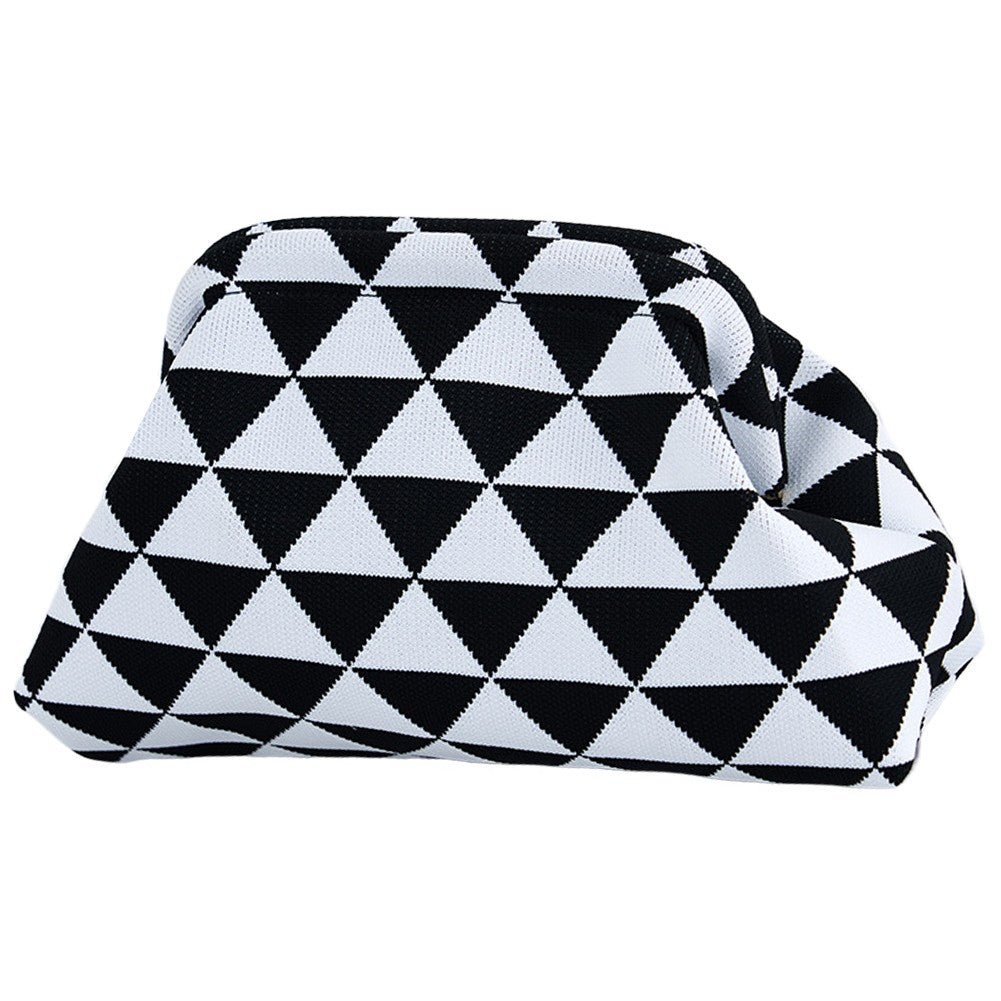 Summer Beach Bag Clutch Purses for Women Woven Crochet Handbags Dumpling Hobo Ruched Purses Colorblock Bag Bohemian Knit Clutch