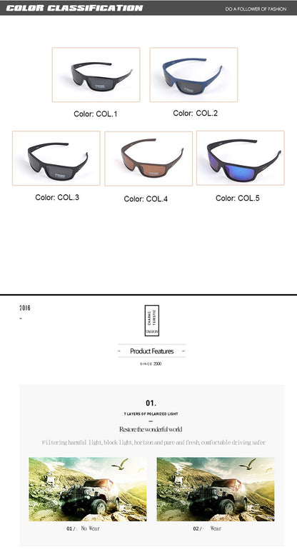Sport Sunglasses Men Polarized Hipster Glasses UV400 Hiking Glasses Lentes De Sol Hombre  Polaroid Lenses TG5104
