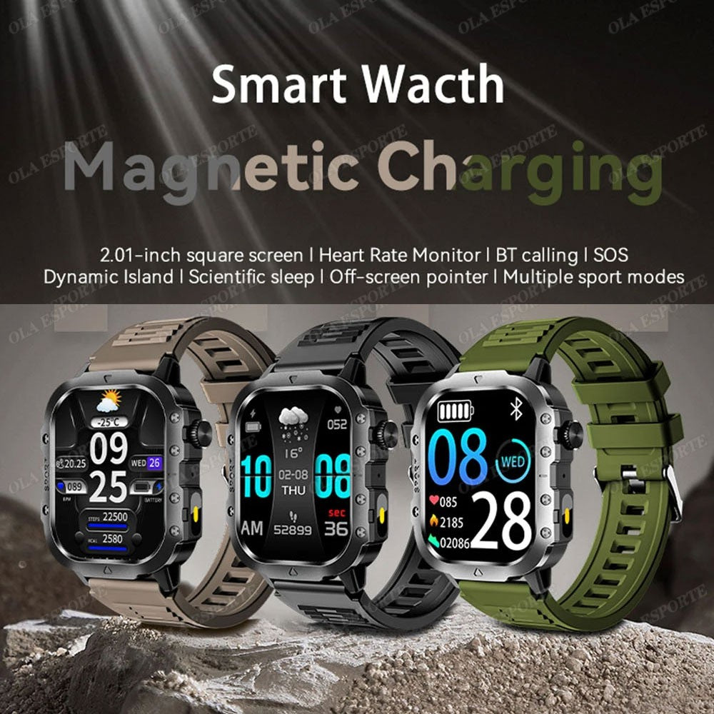 2025 New SmartWatch Men For Women Militray Outdoor GPS Track Sport Watches Heart Rate Sleep Waterproof Smart Watch IOS Android