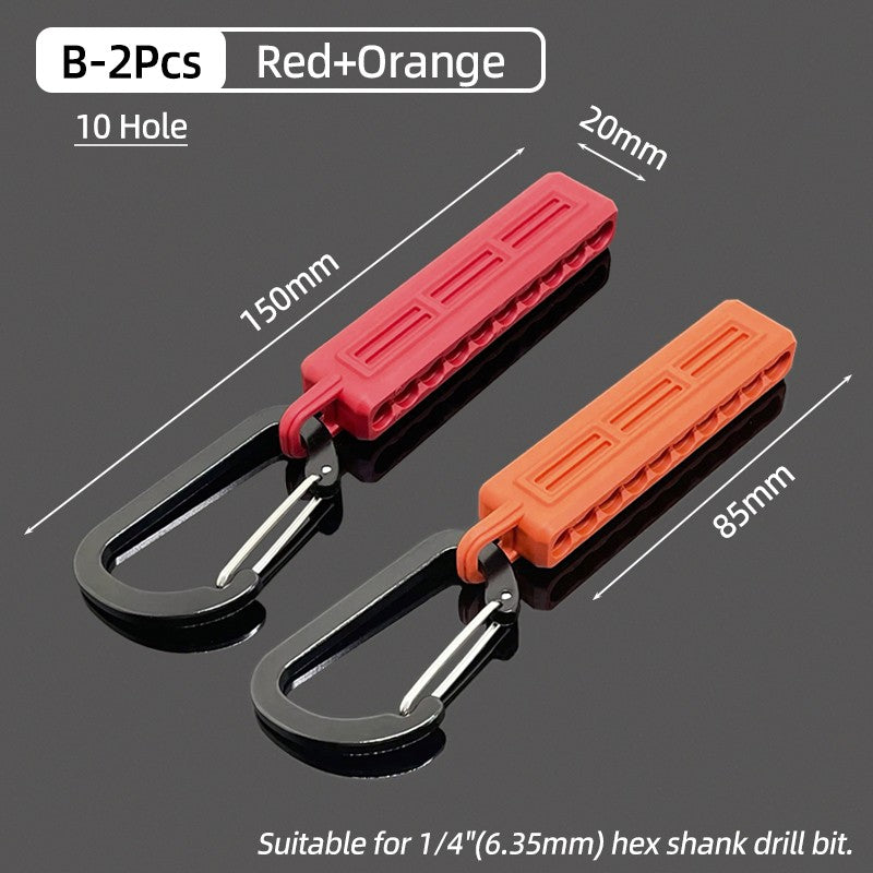 Suporte de Bits de Chave de Fenda Hexagonal de 1/4" Portátil Estojo Organizador com 10/22 Furos para Armazenamento de Bits de Broca para Cabeças de Chave de Fenda Ferramentas de Estojo