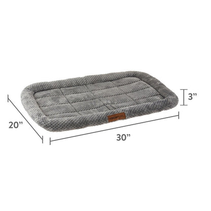 Tapete Aconchegante para Caixa de Cachorro, Espuma Pelúcia Acolchoada com Borda, Suporte para Animais de Estimação Lavável, Cama para Caixa de 30 Polegadas